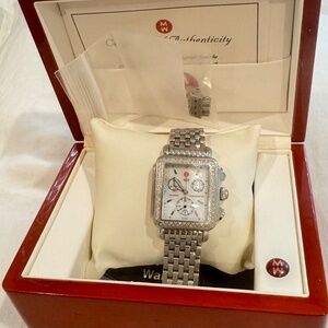 Michele - Deco Stainless Diamond Watch - Women's